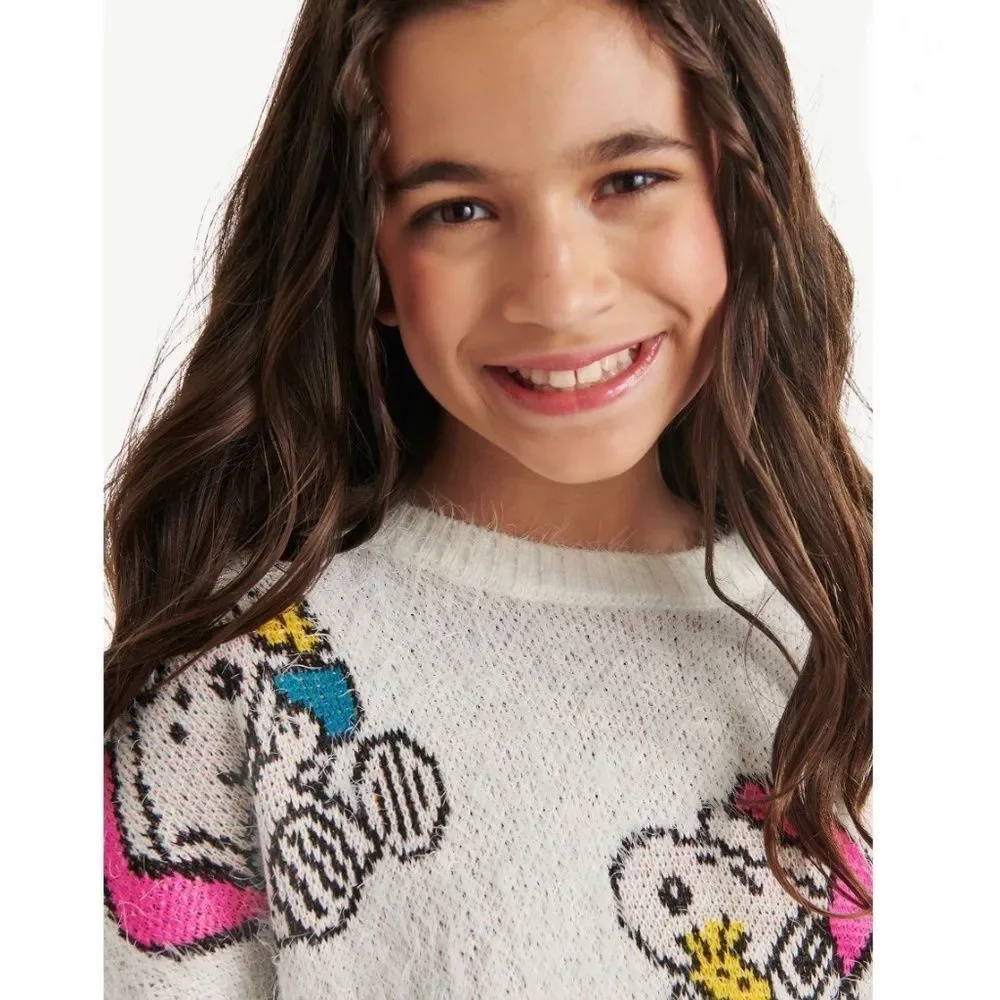 Girls Justice x Snoopy Collab Sweater Shirt Size XLP